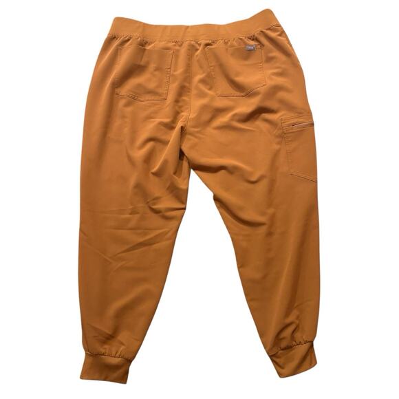 FIGS High Waist Zamora Jogger Scrub Pants XXL Petite Earth Brown Drawstring - Picture 2 of 5